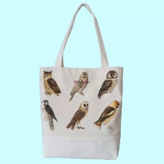 Owl Shopping Bag Canvas Bag Design Sense Handbag Ladies Bag High-quality Natural Non-toxic Beautiful