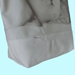 Girl's canvas bag design sense tote bag lady bag high-quality shopping bag pure natural non-toxic beautiful cat kitten pet cute
