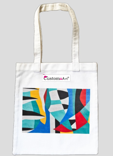 Borse tote in tela di alta qualità a prezzi all'ingrosso Borsa tote orizzontale in cotone biologico Valore Shopping scolastico colorato casual stampa digitale bella borsa da scuola shopping bag tote borsa di tela colorato artista design cool