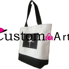 Shopping bag Book bag HD customizable printing gife bag Canvas tote bag black handle and Pure cotton canvas Digital printing of black bottom art photos