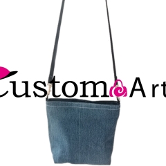 Shopping bag school bag school bag pink flamingo two styles denim workmanship fine art cross body bag  Leisure and entertainment package  Must-have for a picnic party