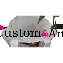 Shopping bag Book bag HD customizable printing gife bag Canvas tote bag black handle and Pure cotton canvas Digital printing of black bottom art photos