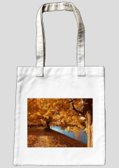 Coastal Maple Leaf Fully Customized Handbag Girl Bag Gift Bag Pure Cotton Woman Bag Canvas Bag Shopping Bag Xiaohe Beautiful View Orange