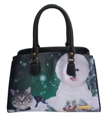 Digital printing Mommy bag,leather handbag digital printing, high-quality, durable, environmentally friendly and advanced sense cats & dogs