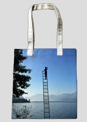 Uso quotidiano Design promozionale Borse di tela invernali Robuste e spaziose Borse di tela per la spesa Dimensioni standard Zaino da sogno blu portatile e personalizzabile Borse regalo colorate per bomboniere/addio al nubilato