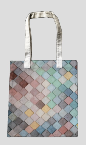 Squame colorate Design senso nicchia fantasia Eco Friendly Beach Wash Totebag Dimensioni viaggio Borsa a tracolla in tela di cotone