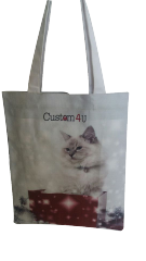 Handbags can be customized with large capacity. Pure cotton digital printing. Cute pets. Cats and dogs. Gift bags for girls. Book bags. Souvenir bags.