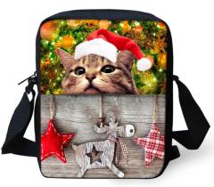 Pure cotton digital printing backpack small school bag for kids snack bag black pet backpack