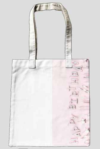 Shopping bags Pure cotton digital printing Birthday gifts artist Design sense Pink Special sense Pink balloons