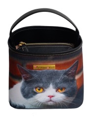 Saco de balde portátil feminino bolsa de compras para gatos e cachorros grande capacidade bonito animais pequenos gatos,