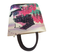 Handbag shoulder bag tote bag large capacity design sense niche sense beauty shui ink painting Chinese painting