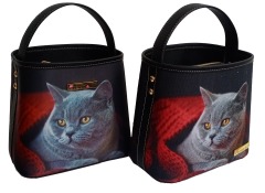 Saco de balde portátil feminino bolsa de compras para gatos e cachorros grande capacidade bonito animais pequenos gatos,