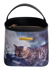 Bolso redondo Sentido de mascota de gama alta Sentido de diseño Pequeño sentido de calidad Muy buena textura Impresión digital de algodón puro