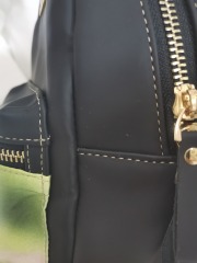 Black backpack Small bag Pet pattern, customizable Shopping and travel Carrying bag Mini lightweight PU leather Precise stitching Fine workmanship can be customized Clear printing Non-toxic and non-odorous Cute small bags for boys and girls