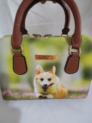 Bolso de mano personalizable con estampado digital, bolso de mano, bolso de mamá, bolso de tubo pequeño estilo LV, lindas mascotas sin pretensiones, discreto y elegante