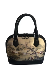 bolso de mano con estampado digital bolso de mamá bolso de cuero con estampado digital de alta calidad pintura china diseño elegante elegante y simple