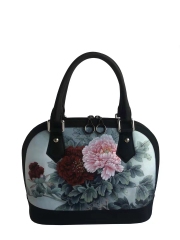 bolso de mano con estampado digital bolso de mamá bolso de cuero con estampado digital de alta calidad pintura china diseño elegante elegante y simple