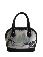 bolso de mano con estampado digital bolso de mamá bolso de cuero con estampado digital de alta calidad pintura china diseño elegante elegante y simple