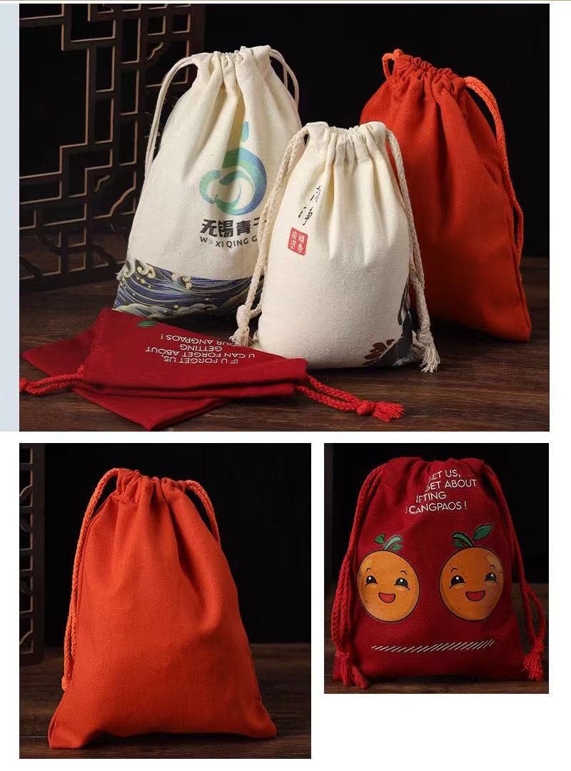 Large size digital printing waterproof drawstring bag can hold food