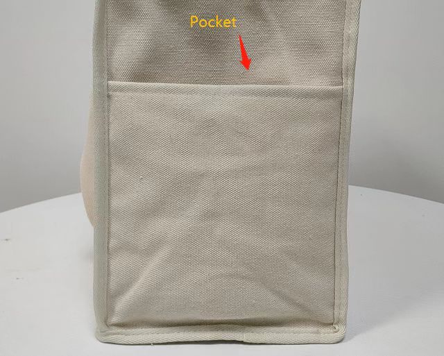 Custom made canvas lunch bag with pocket