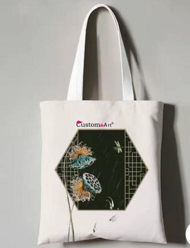 shopping bag in cotone stampato