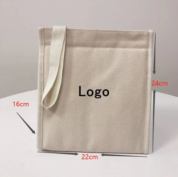Custom made canvas lunch bag with handle