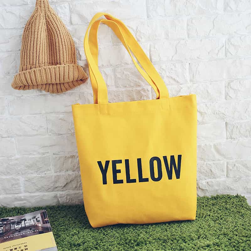 Yellow customized promotional handbag