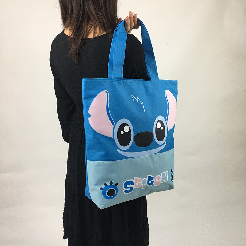 Bolsa de presente personalizada azul dos desenhos animados