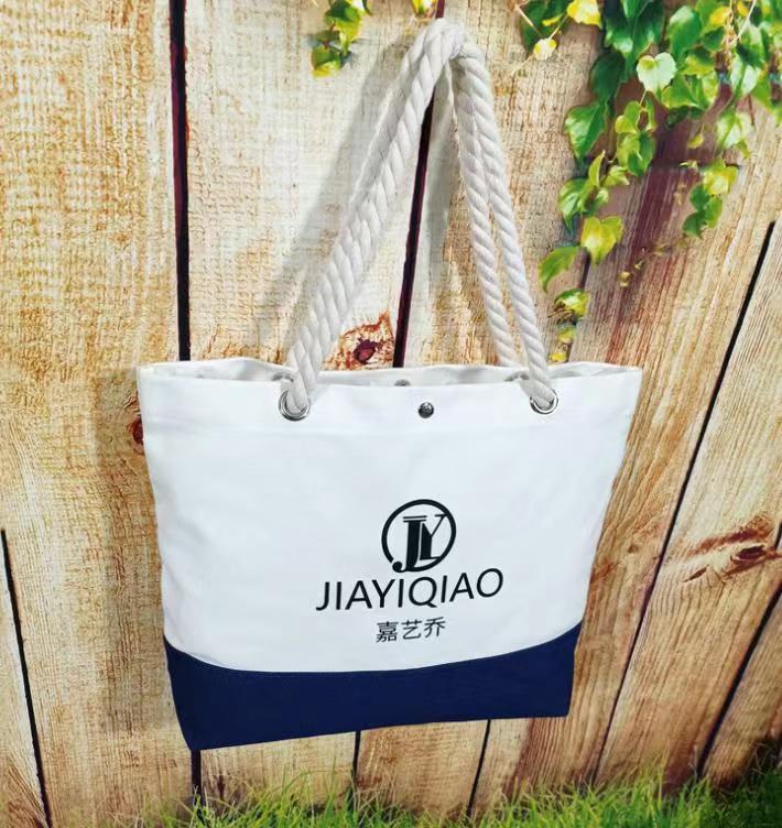 Hemp rope advertising Canvas Handbag