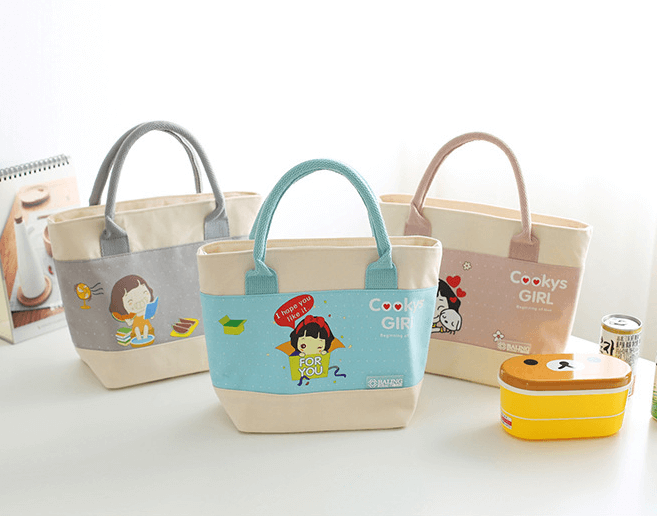 Three wholesale customized promotional canvas cooler bags