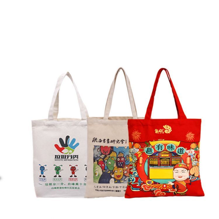 Three advertising canvas bags