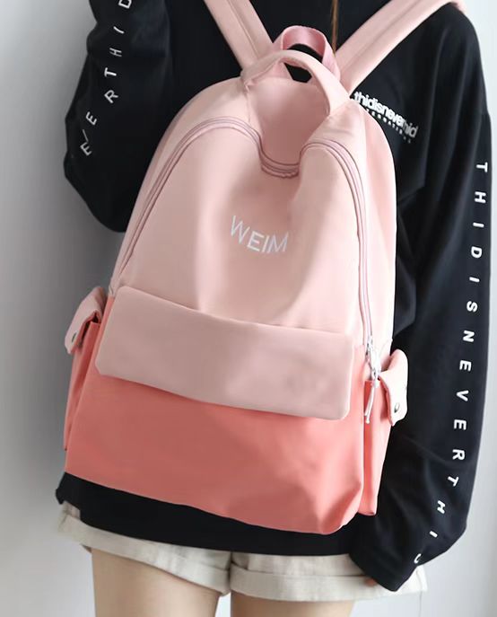 Cute pink girl personality cotton Backpack