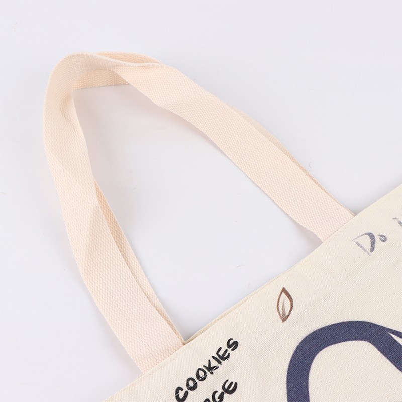 Details of cotton promotional tote bag