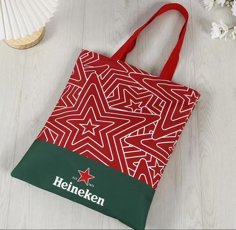 Red cotton digital printing advertising canvas bag