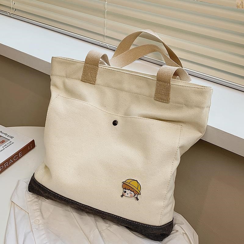 Cotton white canvas bag