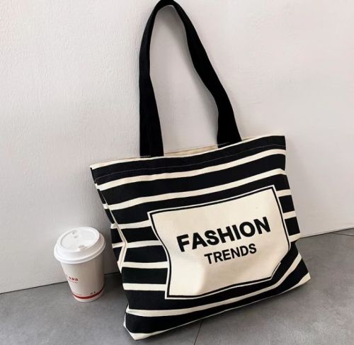 Großhandel Custom Reißverschluss große Baumwolle Handtasche