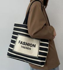 Großhandel Custom Reißverschluss große Baumwolle Handtasche