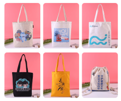 Sac en toile de coton imprimé sur mesure avec logo - cadeau de l'entreprise