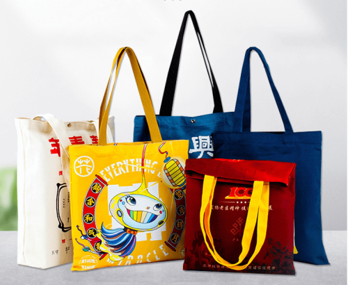 Bolsa de lona de algodón impresa a medida con logotipo - regalo de la empresa