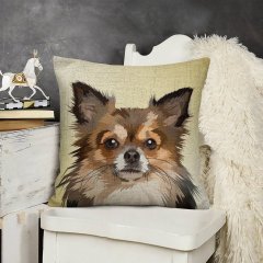 Double Sided Printed Dog Cushion Cover