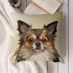 Double Sided Printed Dog Cushion Cover