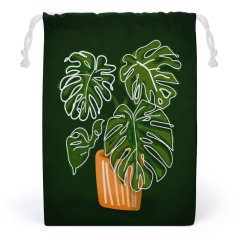 Green Plant Drawstring Storage Bag Double