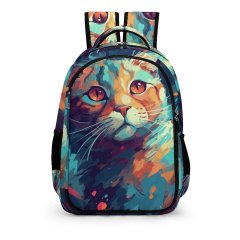 Art Colorful Cat Backpack