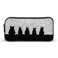 Black & White Cat Pencil Pouch/Makeup Bag