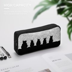 Black & White Cat Pencil Pouch/Makeup Bag