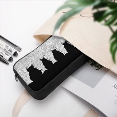 Black & White Cat Pencil Pouch/Makeup Bag