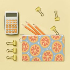 Summer Lemon Coin Purse/Makeup bag
