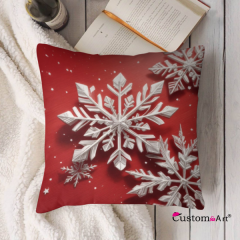 Pure Cotton Christmas Style Cushion Cover With Snowflake Pattern Washable Sofa Cushion/Seat Covers Decorative Square Cushion Covers