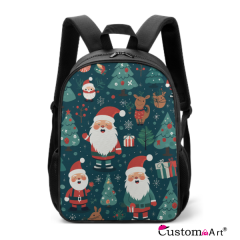 The New Fashionable Santa Claus Polyester Backpack，Multifunctional And Durable Backpack Suitable For Children's Use