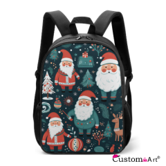 The New Fashionable Santa Claus Polyester Backpack，Multifunctional And Durable Backpack Suitable For Children's Use